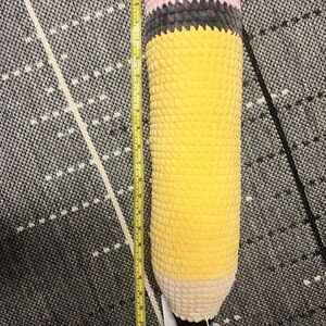 Yellow Pencil Plush Pillow
